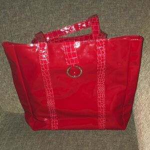 Red “Patent Look” Tote from Yankee Candle